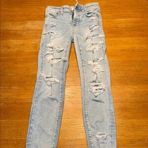 American Eagle Outfitters Blue Skinny Jeans Light Wash